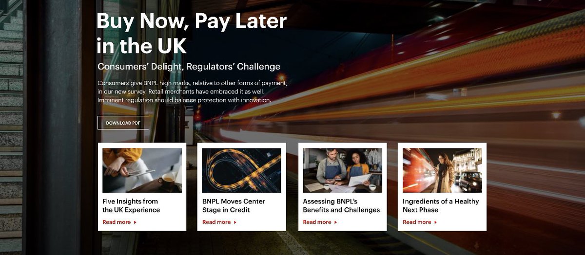 Really excited to share a very insightful @BainAlerts report on the #BNPL space. It provides an in-depth overview of the reasons behind the success of the key BNPL players, the rise in consumer and merchant adoption and how the market is likely to evolve.

bain.com/insights/buy-n…