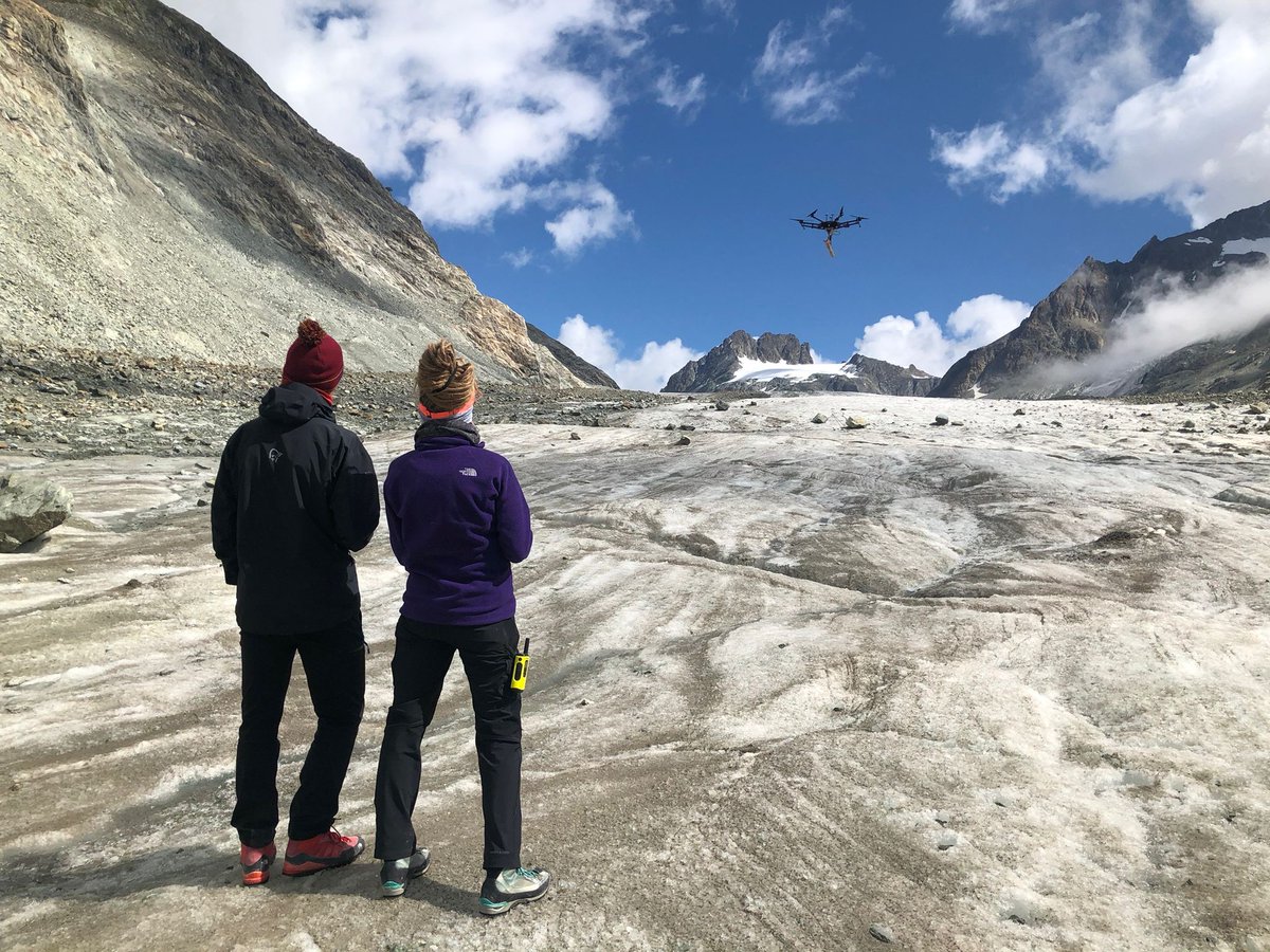 AlpWISE (@alp_wise) on Twitter photo More #Otemma research - in August & September, PhD students <a href="/JohannaKlahold/">Johanna Klahold</a> & @RuolsB of <a href="/ISTE_UNIL/">Institut des Sciences de la Terre - UNIL</a> stayed at our basecamp to do intensive fieldwork on the Otemma glacier using their #GPR drone.
#FieldworkFriday More #Otemma research - in August & September, PhD students <a href="/JohannaKlahold/">Johanna Klahold</a> & @RuolsB of <a href="/ISTE_UNIL/">Institut des Sciences de la Terre - UNIL</a> stayed at our basecamp to do intensive fieldwork on the Otemma glacier using their #GPR drone.
#FieldworkFriday