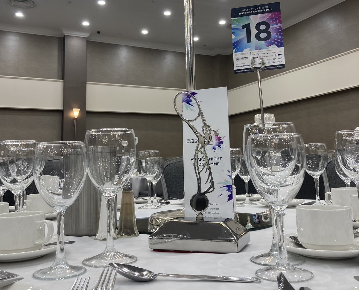 Big night tonight for <a href="/BelfastChamber/">Belfast Chamber</a> as we celebrate the best in Belfast business at our 2021 Business Awards, sponsored once more by <a href="/BankofIrelandUK/">Bank of Ireland UK</a> Who will be the lucky winners who take home a ‘Nuala’?! #BelfastBusinessAwards
