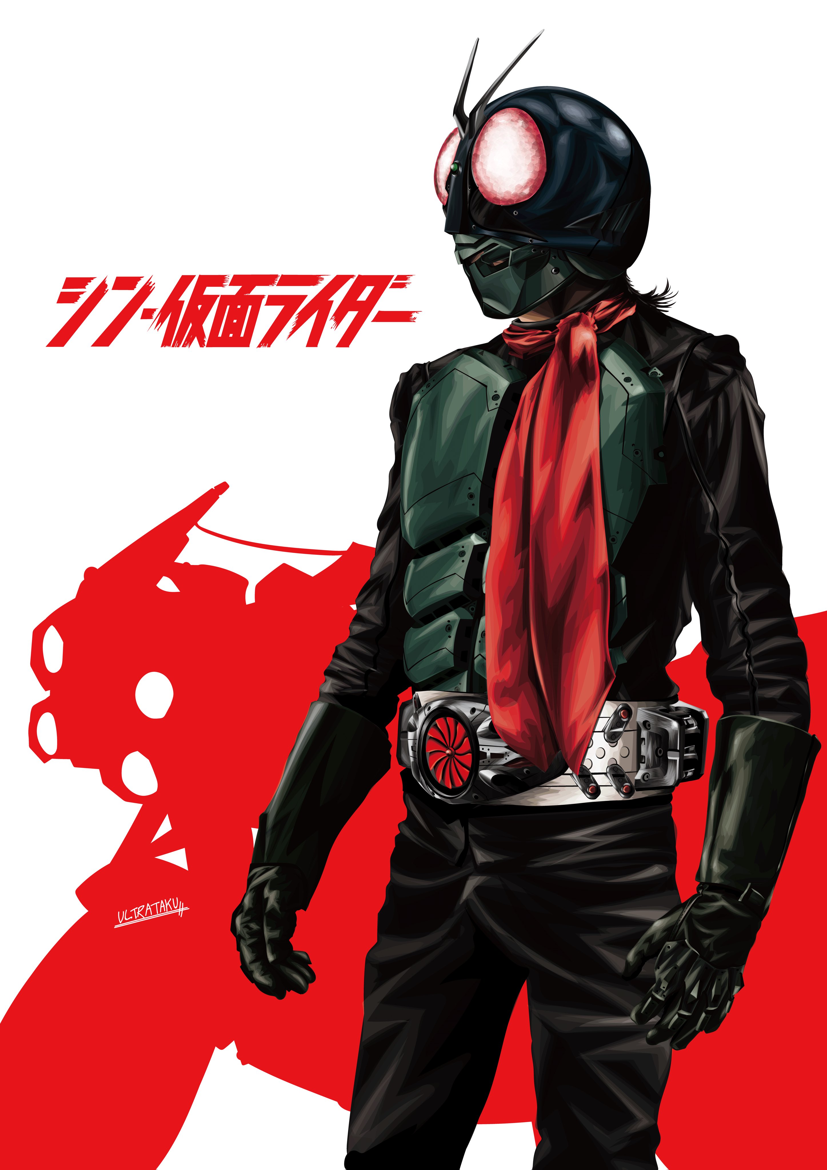 Twitter 上的 Dupk Rt Takum78 シン 仮面ライダー 我らを狙う黒い影 世界の平和を守る為 シン特撮御三家イラストを描く為に描きました シン仮面ライダー 庵野展での資料を参考に描きました 仮面ライダー詳しくないけど笑 シン 仮面ライダー 仮面