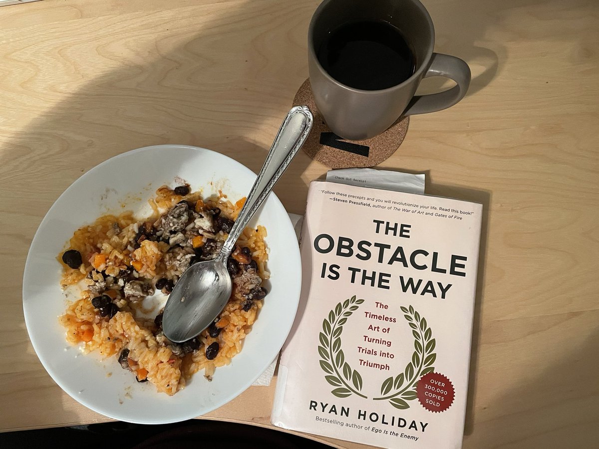 nicholaskeene's tweet image. Breakfast for the body, mind, &amp;amp; and soul. #stocism #theobstacleistheway #ryanholiday
