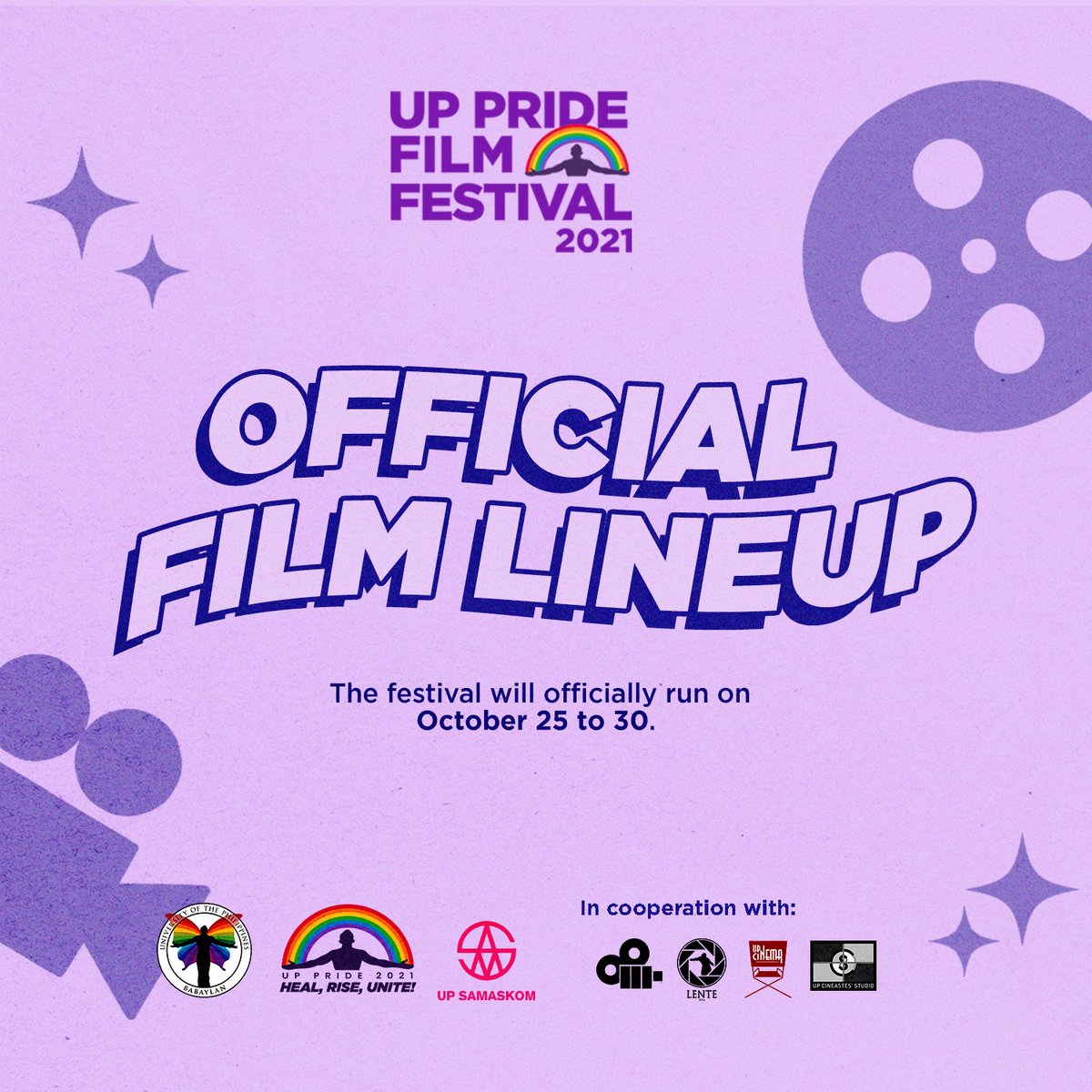 upprideofficial's tweet photo. THE WAIT IS FINALLY OVER!

UP Pride Film Festival 2021 is proud to present to you the following films that will feature the stories of our queer community! 🌈

#UPPride2021
#HealRiseUnite
#SOGIEEqualityNow https://t.co/DRMeKdol6f