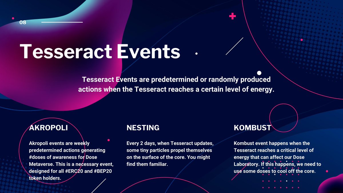 Wondering what Tesseract events really are? Here is a quick info about them. #BSC #Binance #BinanceSmartChain #tesseract #dosearmada