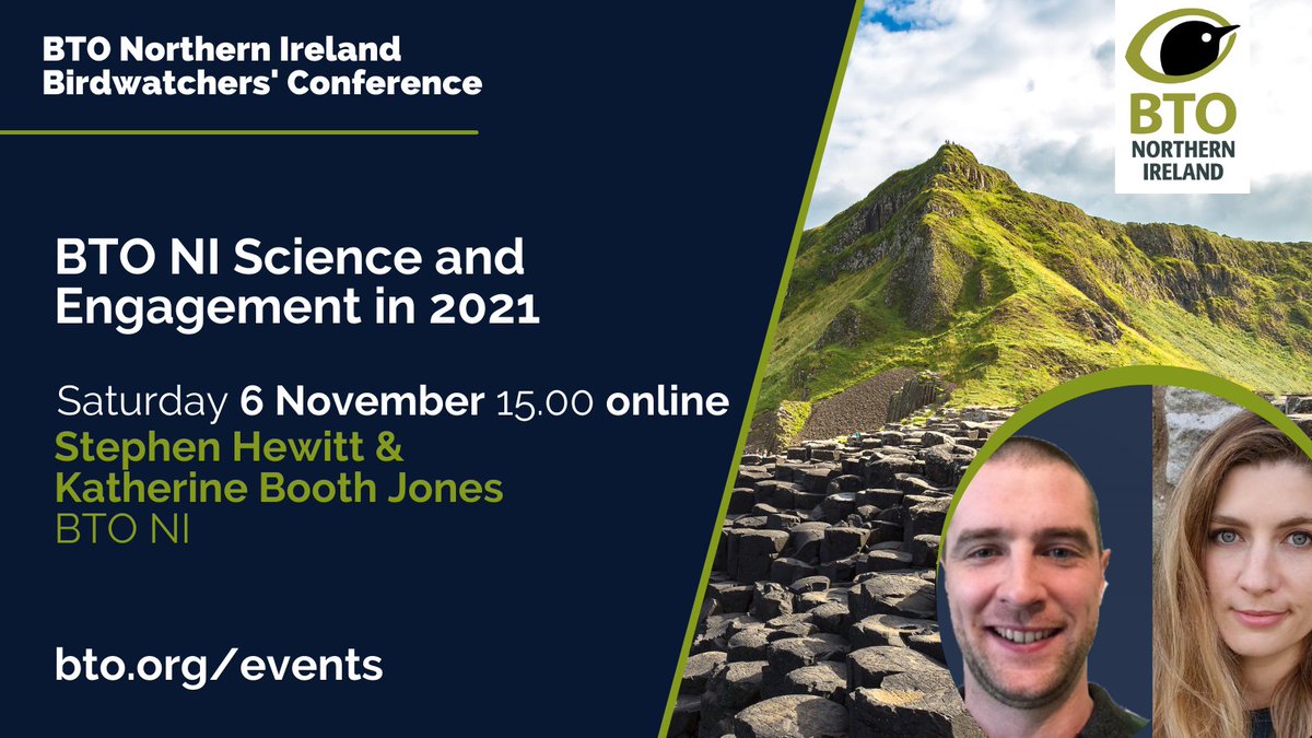 Want the latest on what @BTO_NI has been up to this year? Our very own Stephen Hewitt and @KatBoothJones will be talking about just that on day 2 of next month's BTO Northern Ireland Birdwatchers' Conference. Tickets here 👉 bto.org/events