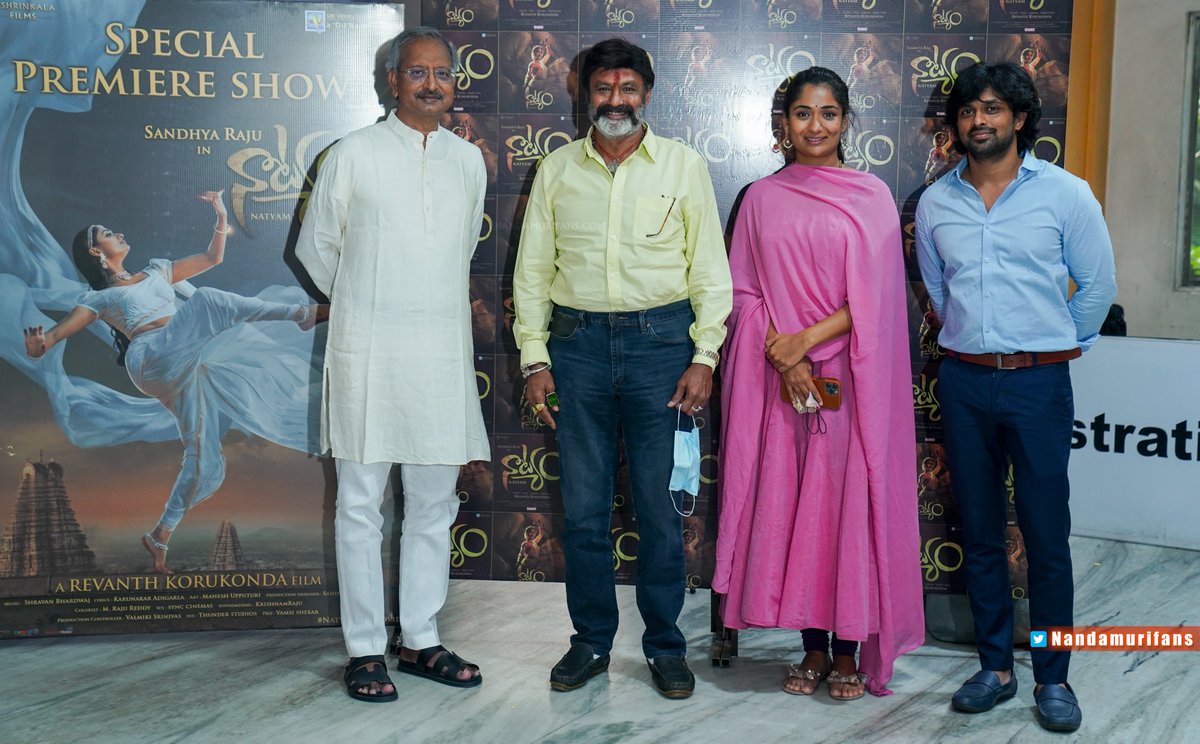 Balayya at Special Premier Show of @NatyamTheMovie ✨ 

@RevanthOfficial @srisandhyaraju @UrsVamsiShekar