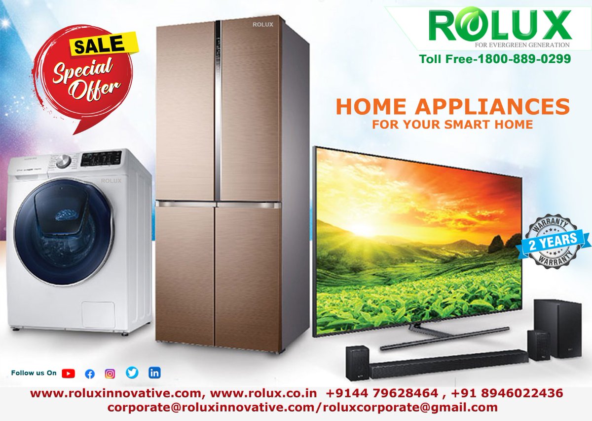 rolux_corporate's tweet photo. #roluxhomeappliances #completesolutionforhome
#advancedtechnology
https://t.co/hcS65bh2ps
https://t.co/BtjAdudQz9 https://t.co/MpMeJXAvwX
https://t.co/U4RSkYYy2H
#visit@https://www.roluxinnovative.com/
#contact for trade inquires & dealerships @8946022436 https://t.co/Alrs9bELqC