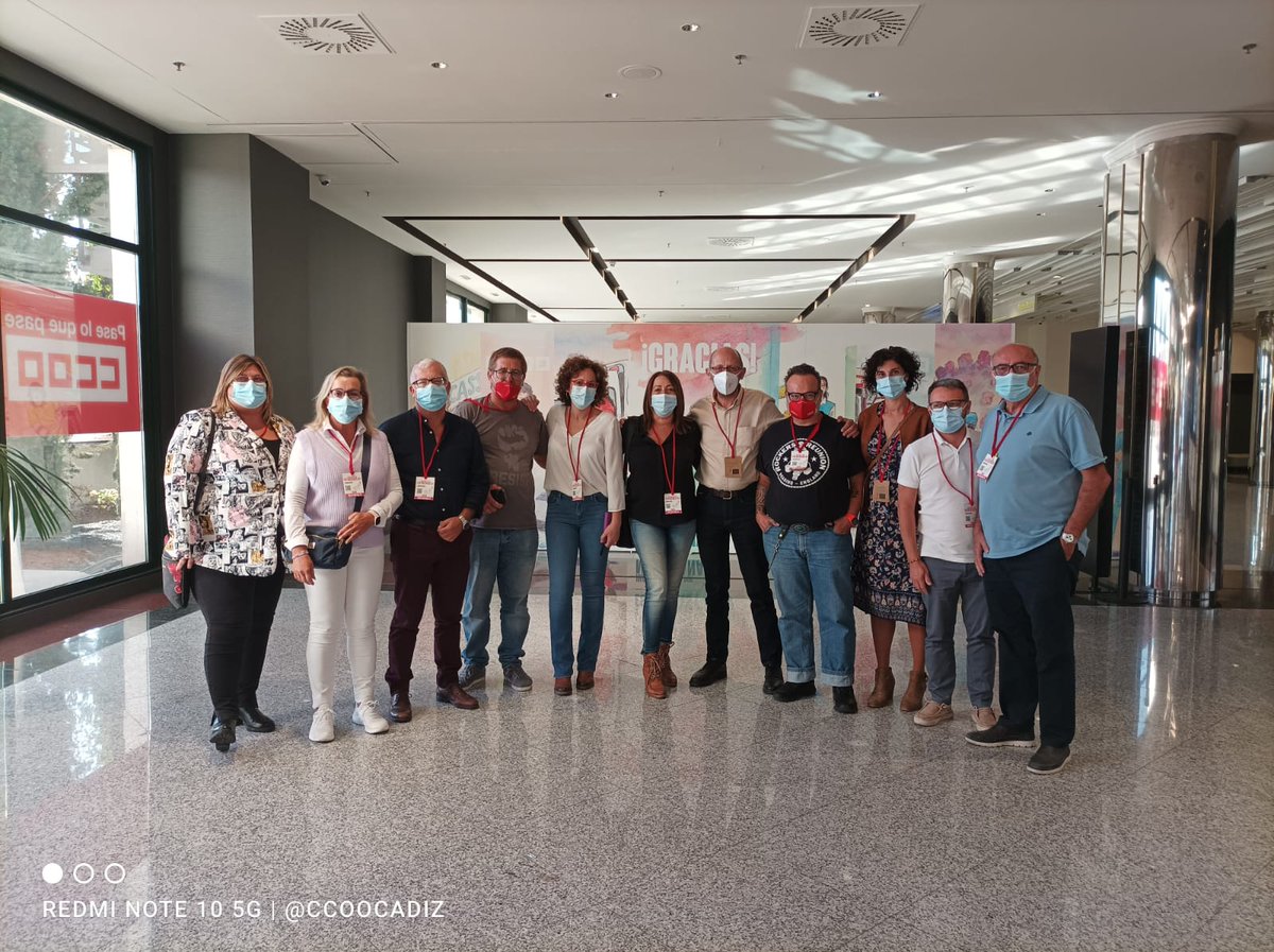 ccoocadiz's tweet photo. #AlCompleto #DelegaciónCádiz en #CongresoConfederalCCOO junto a @nurialomar @ccooandalucia e @InmaOrtega68 @ccoocadiz
@MANOLOTRIANO @ardilla531 @JSALCON @CCOOHabitat_Cad https://t.co/5rQ1IW2MFm