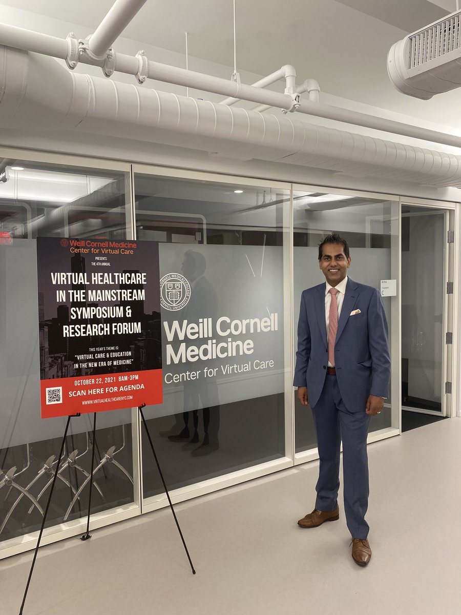 DrSharma_NY's tweet photo. Excited to be back at @WCMVirtualCare for our 4th annual #VirtualHealthcare in the Mainstream Symposium &amp; Research Forum! Follow our agenda throughout the day here: https://t.co/MUy0yJf73l. #VHCSymposium @WeillCornell @nyphospital @WCMEmergency https://t.co/0nYrXlFVT0