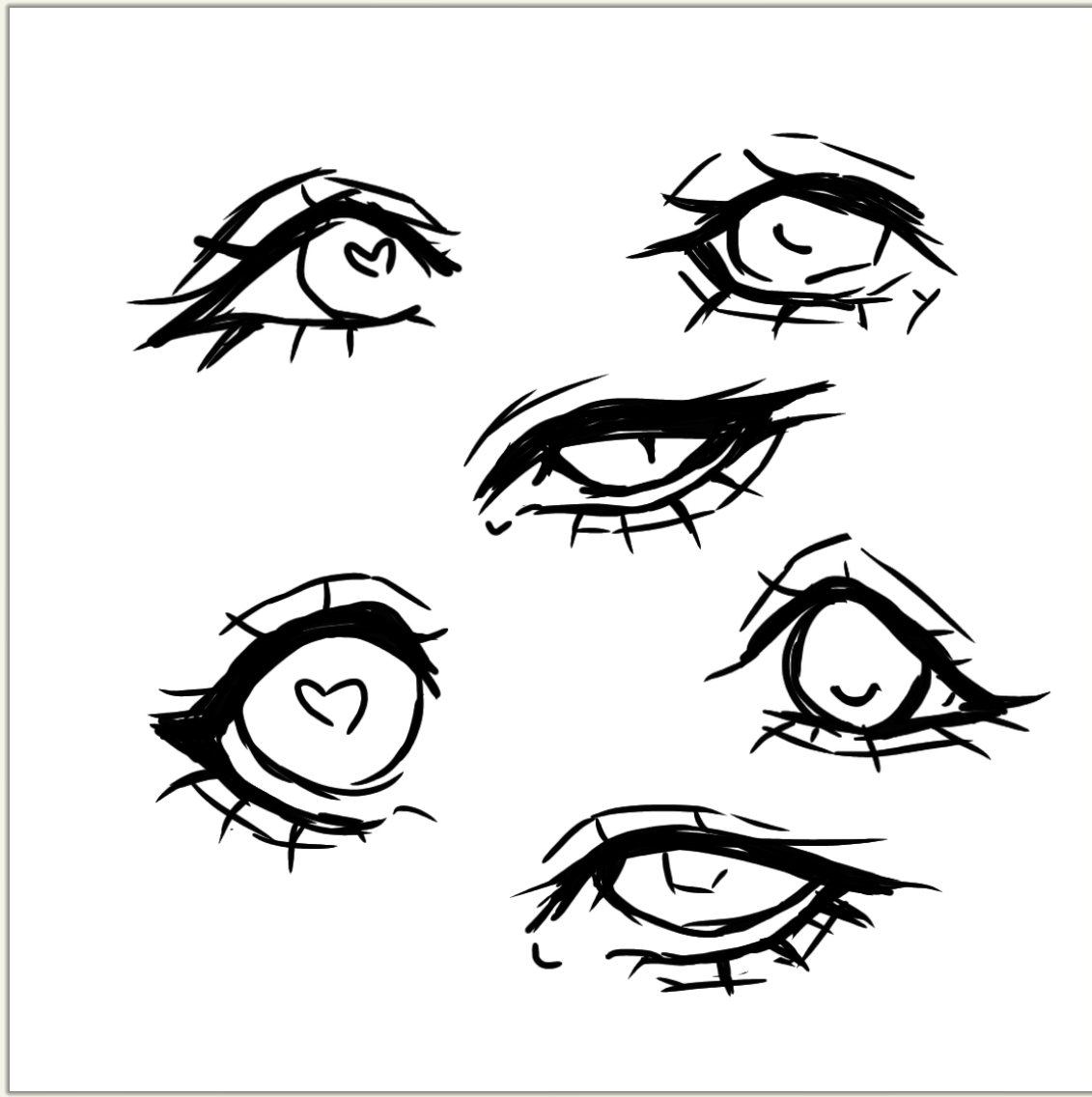 ArtStation - How to Draw Anime Eyes Part 3 - Jitome and Sleepy Eyes