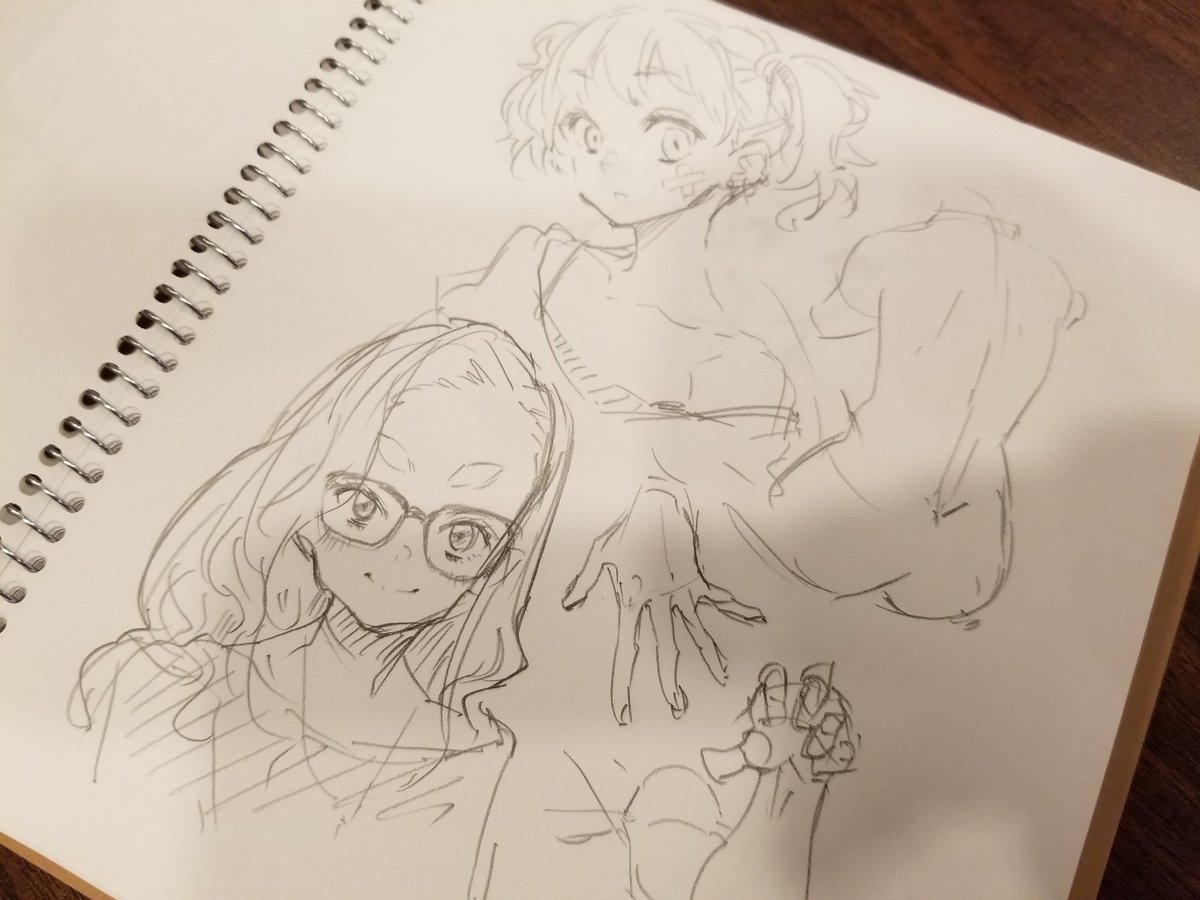 ブルーピリオドのクロッキー帳買ったのでらくがきしてみる。久々にアナログで描いた気がする!ipadより手癖で描けるので楽しいかも 
