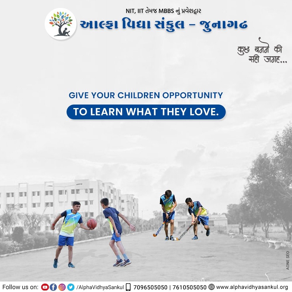 AlphaSankul's tweet photo. Give your children the opportunity to learn what they love.

#AlphaVidhyaSankul #School #Junagadh https://t.co/dYs8IlQdFi