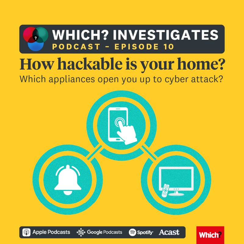 WhichUK's tweet photo. Phones, TV’s, speakers - even doorbells and lightbulbs. Your home is likely awash with smart tech, but could they be leaving you vulnerable to hackers and scammers? 🤔

Join @gregfoot for a new series of Which? Investigates, as we find out just how hackable your home is.