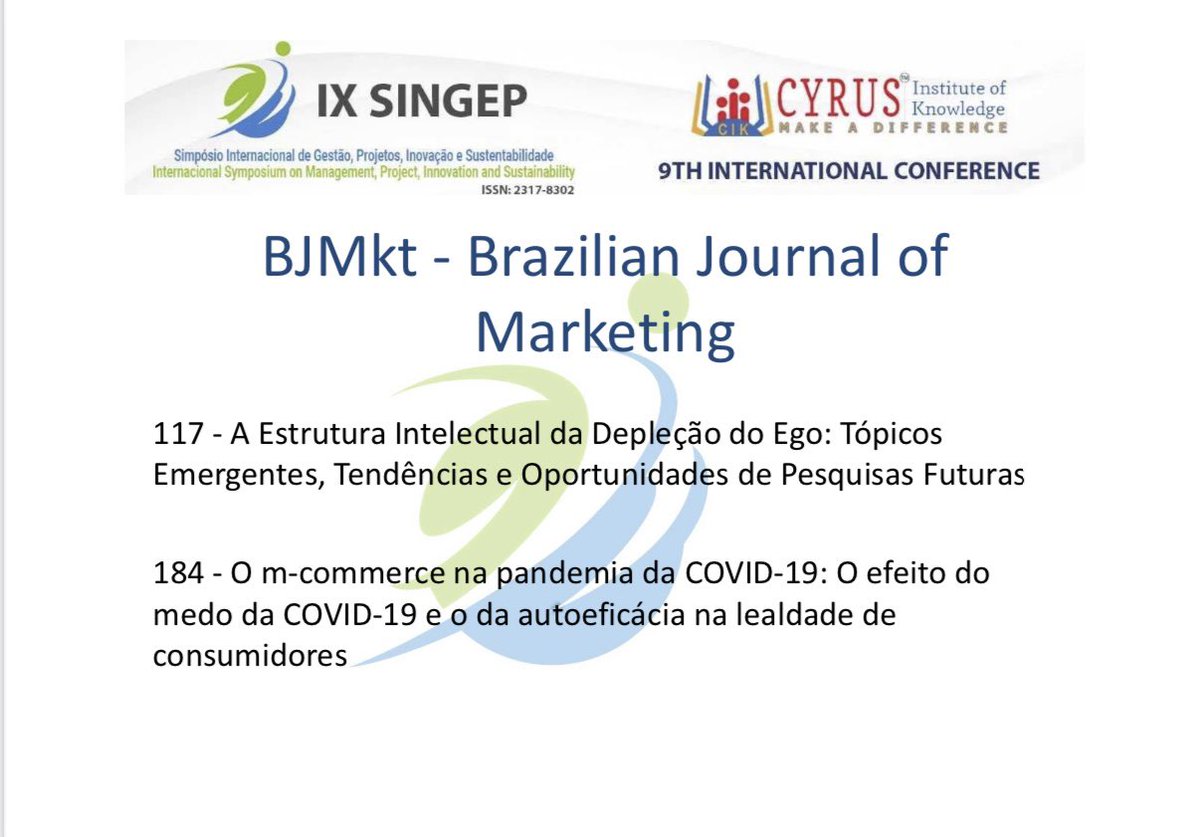 DrMunaier's tweet photo. Saldo super positivo do #Singep (@uninoveoficial). Validando para o português uma escala pra o m-commerce, nosso artigo foi eleito o melhor da divisão de marketing e escolhido para fast-track. Analisamos o medo da covid e satisfação, também. E muito feliz com a menção honrosa https://t.co/kek96cB7sD