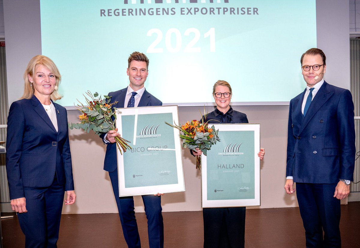 theBICOgroup's tweet photo. We are today proud and honored to have been awarded the Swedish Government’s Exporter of the Year 2021! #BioConvergence #JoinTheBioconvergenceRevolution https://t.co/LZBfBSr5WG