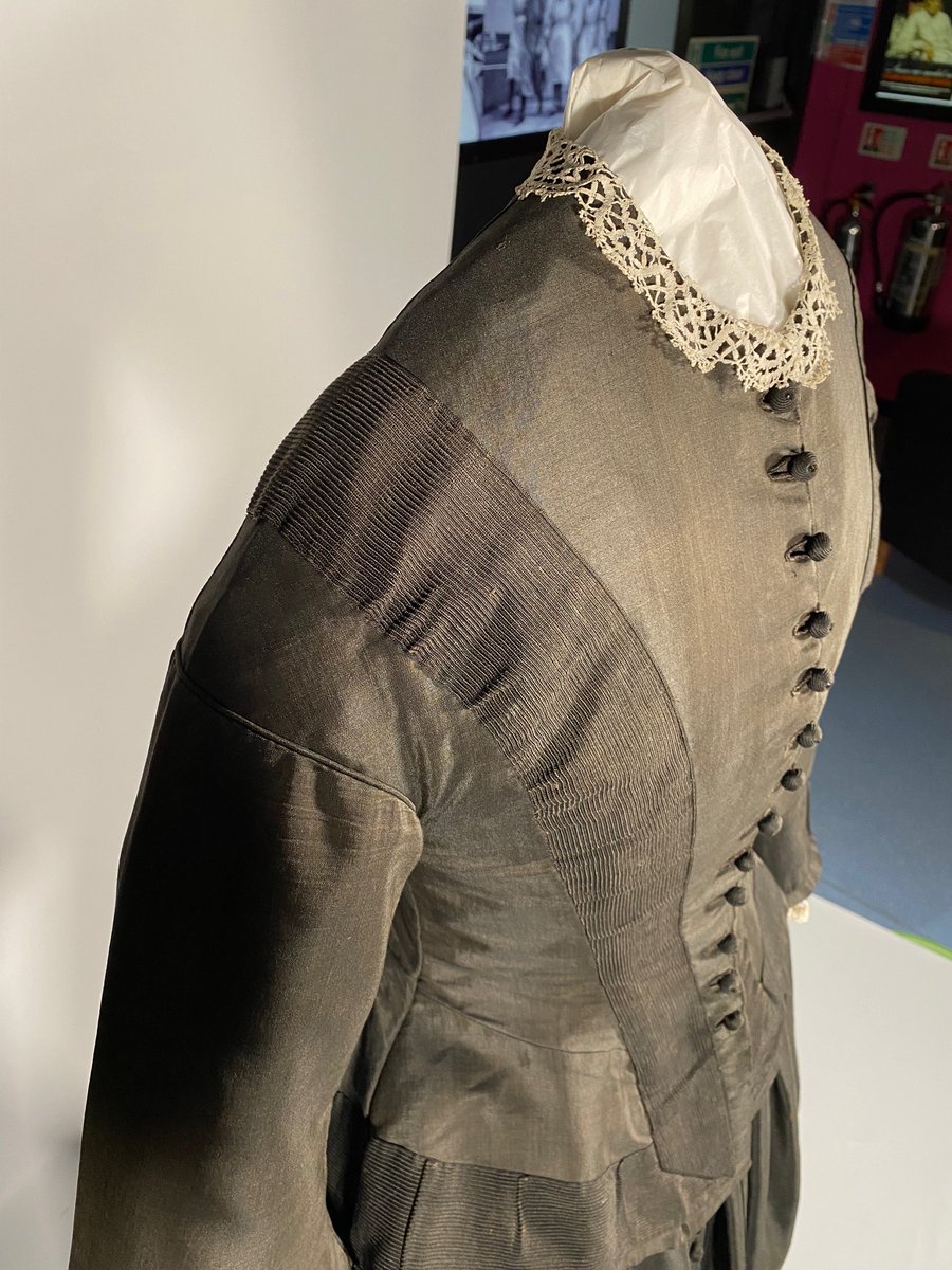 florencemuseum's tweet photo. Inspecting Nightingale’s dress. Even our experienced @florencemuseum team find it a little strange to handle such a personal object. https://t.co/i3ThaP9TDo