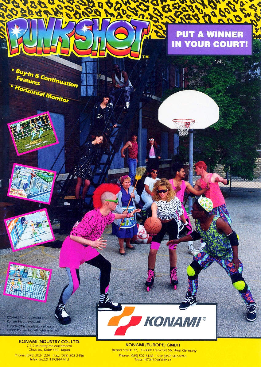 Punk Shot / Arcade flyer / Konami / 1990