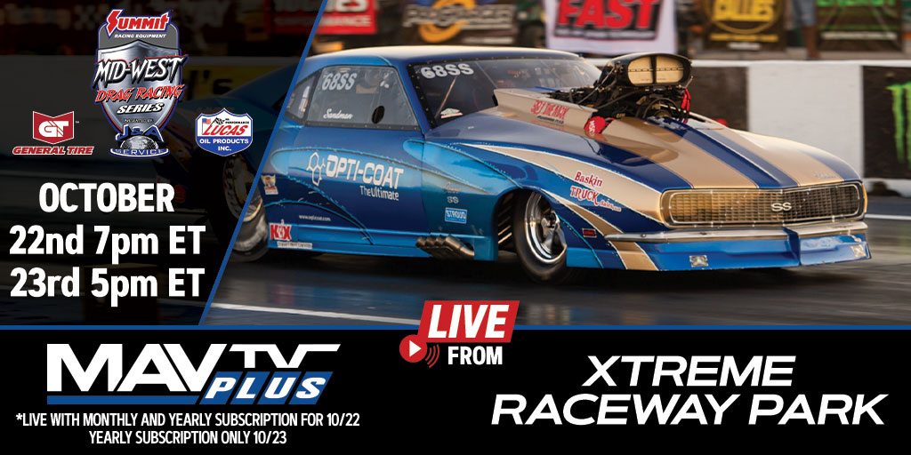 RACER_Network's tweet photo. Who's ready to go fast? 🙋♂️🙋♀️
The @Midwestdragrac1 has made their way to Texas and MAVTV Plus will be LIVE all weekend long*! #FastFriday
(*10/23 coverage requires Yearly subscription)
#MWDRS #MidWest #DragRacing on #MAVTVPlus
@GeneralTire I @Lucas_Oil I @SummitRacing https://t.co/eMSQCZOOYZ