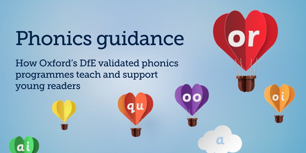 OUPPrimary's tweet photo. Are you looking for a DfE validated phonics programme? Discover how our three programmes offer choice, quality and expertise to support young readers: https://t.co/9vb7KEx593 https://t.co/XZZxl3bMbU