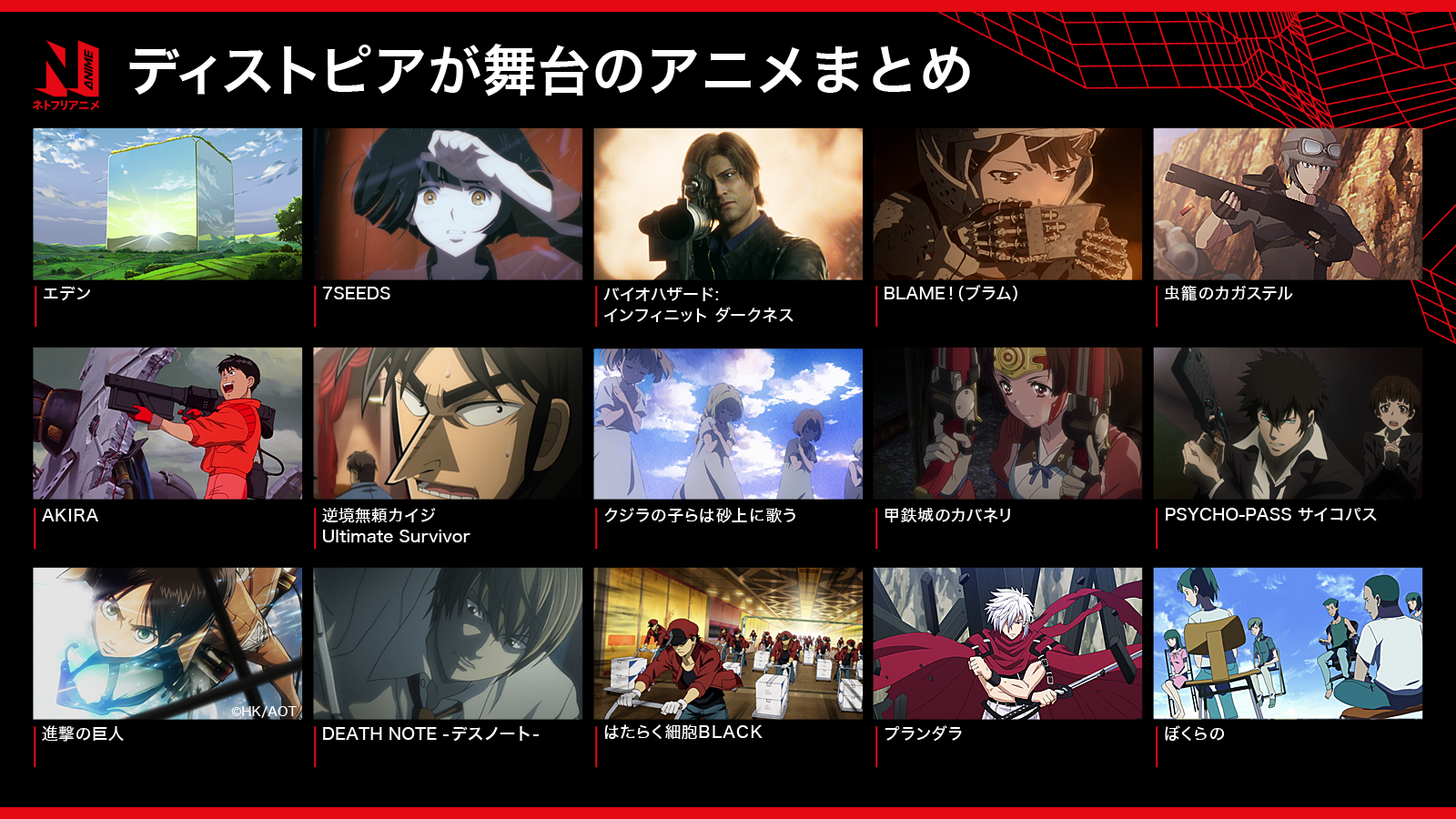 Netflix Japan Anime ディストピア作品は暗いだけじゃない 懸命に生きる主人公たちに 今を生きる勇気を貰えます あなたが気になるのは どの世界 ネトフリアニメ T Co Xrvrzrik1h Twitter