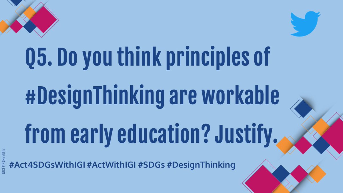 PinkyDayal's tweet photo. https://t.co/iD1WaLTnhB you think principles of#DesignThinking are workable from early education?Justify.
#Act4SDGswithIGI. #ActwithIGI.#Agenda2030. https://t.co/bqbFKpfDrG