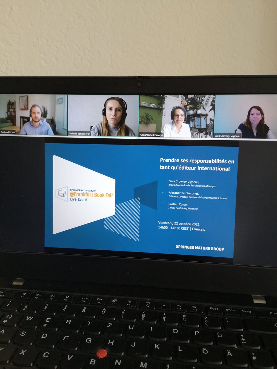 SpringerNature's tweet photo. Our final event of #fbm21 is now kicking off. This French language event discusses how Springer Nature is taking responsibility as a global publisher.
#SNGoesVirtual https://t.co/Q8VZ4I1b7s