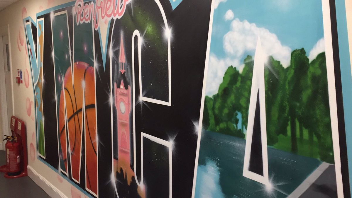 stuartengage's tweet photo. . @EngageNews1 @engagefinance @renfrewymca great mural in RENFREW YMCA refurbed space https://t.co/deP3CzsF43