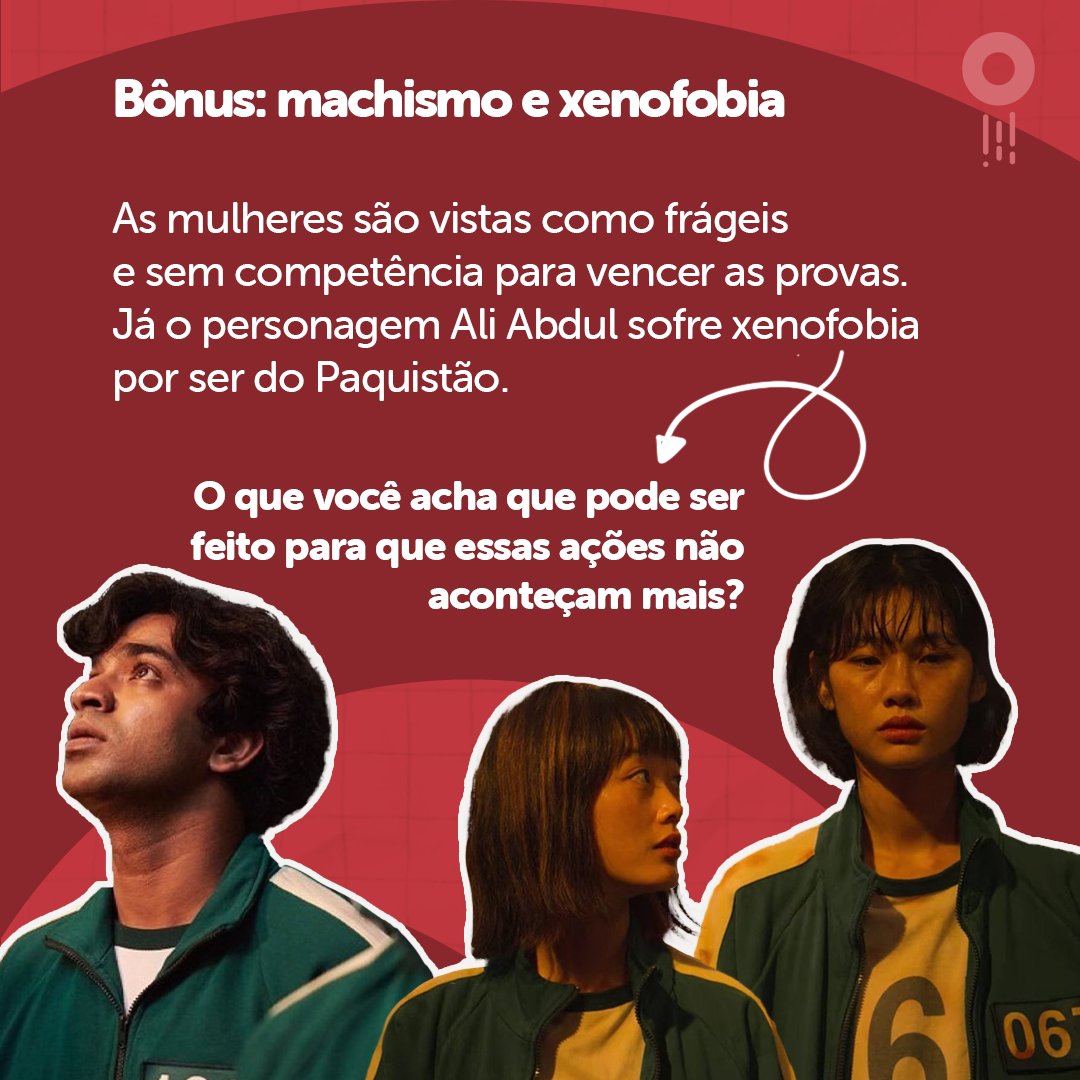 osaltoficial's tweet photo. #squidgame #round6 #squidgamenetflix #round6netflix #netflix  #sensacionalismo #ageismo #idoso #idosos #meritocracia #machismo #xenofobia #temasparaoenem2021 #temaderedacao #redacaoenem #temaderedacaoenem2021 #enem2021 #redacao #redacaonota1000 #redaçãoenem #redação #osalto https://t.co/njzMl47T1U