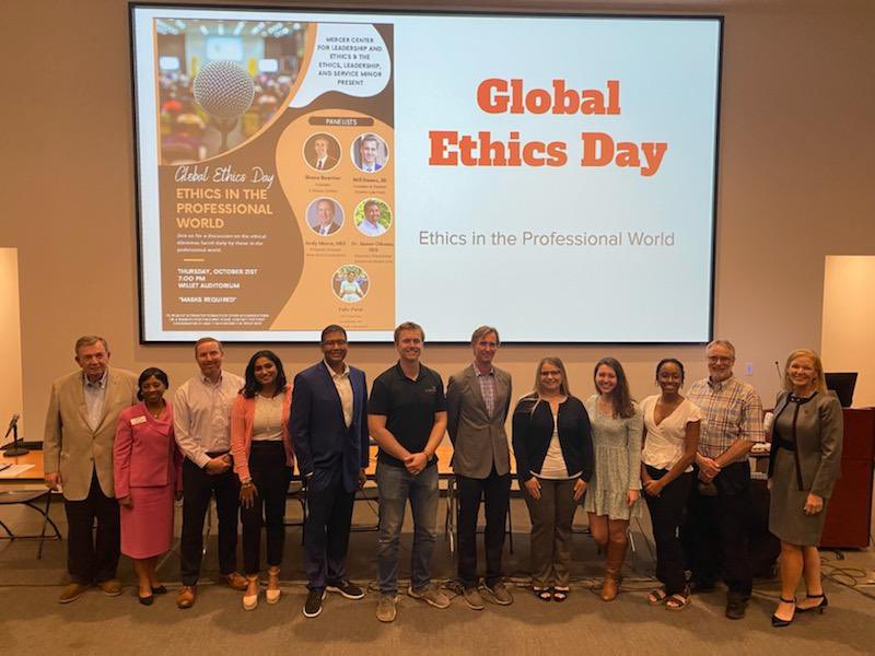 Elkins_MU's tweet photo. Congratulations to the “Ethics, Leadership &amp; Service Minor” students for organizing a remarkable panel of leaders who engaged the audience in meaningful discussions about ethical decision-making!  Well done, panelists and students!🐻🎉 https://t.co/FBDy94dwjC