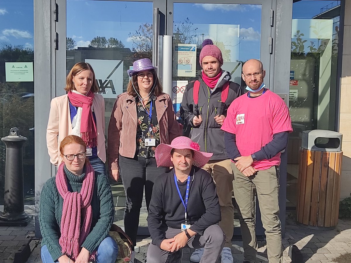 Une partie de la #axaguildetest de Wasquehal mobilisée pour #AXAOctobreRose et #AXAAToutCoeur !!