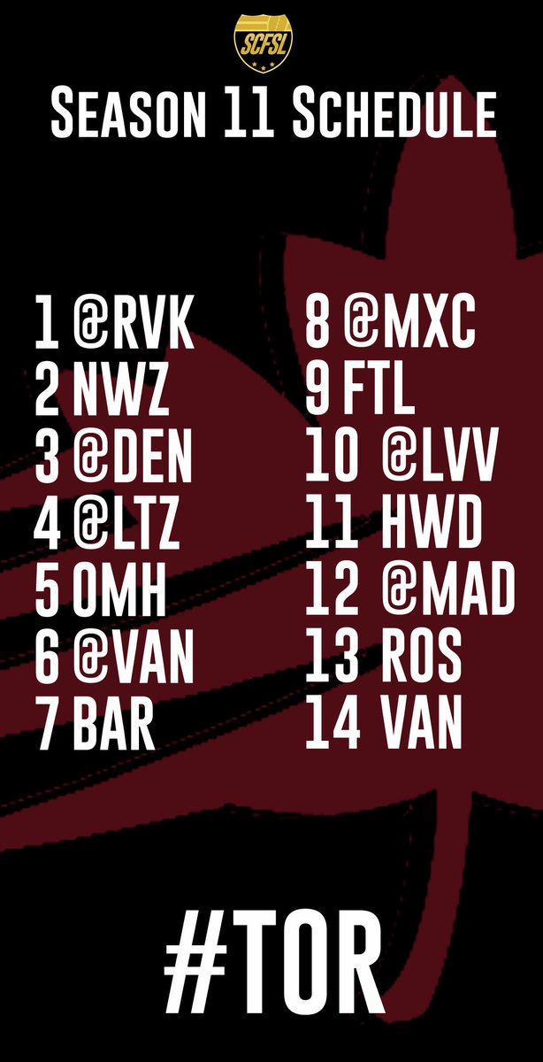 toronto_rush's tweet photo. Schedule dropped in!!
🍁🍁🏈🏈
@casual_sim #RushHour https://t.co/yKK22PPCf4