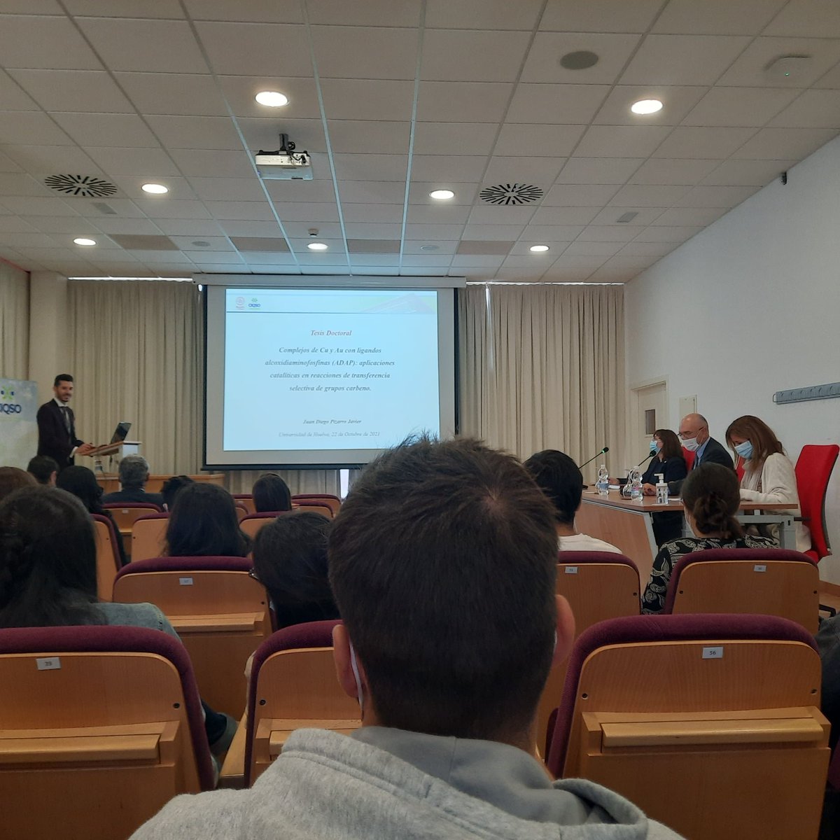 CIQSO_UHU's tweet photo. Congratulations to the new Doctor Juan  D. Pizarro @juandy_18!!! 
 
Congrats also to his PhD supervisors Prof. Pedro J. Pérez @PedroJPerez65 and  Dr. Manuel R. Fructos-Vázquez @CIQSO_UHU @DoctCyT_uhu @UniHuelva https://t.co/fmJ0t2RDNA