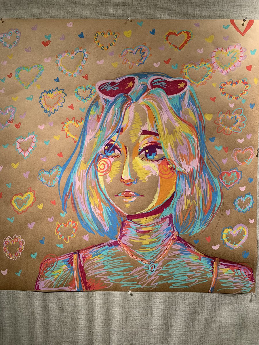 HarborfieldsArt's tweet photo. Beautiful self portraits by Mrs. DeVaney’s Drawing and Painting I, II and III class. @HarborfieldsArt @hf_news @HarborfieldsCSD @HarborfieldsHS https://t.co/H8B88H3jmv