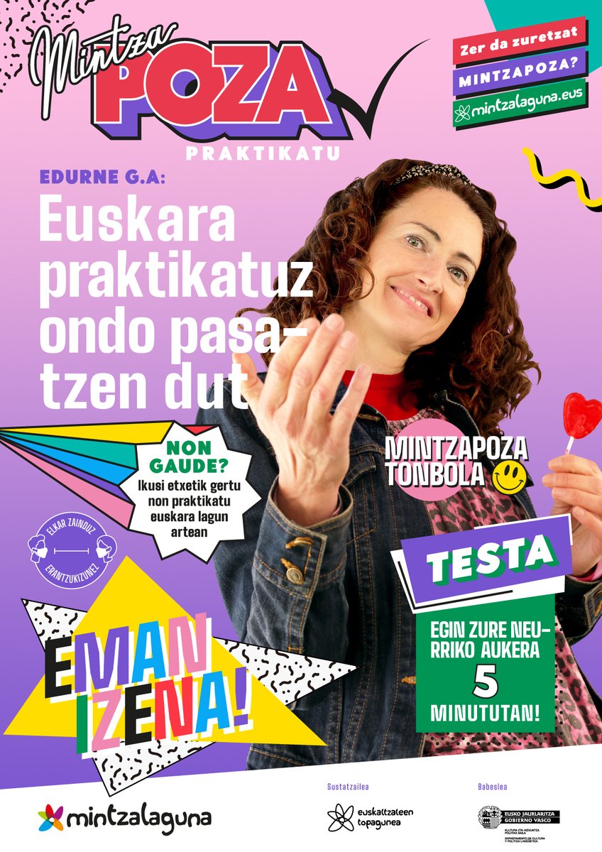 TaupaMugimendua's tweet photo. Edurne Gonzalez Arce: “Mintzapozaren munduan satisfakzio handia sentitzen da”.

🗣️Elkarrizketa irakurri nahi? https://t.co/YqQEnWemIN

#mintzalaguna  #mintzapoza https://t.co/mqzyQ7nwCl