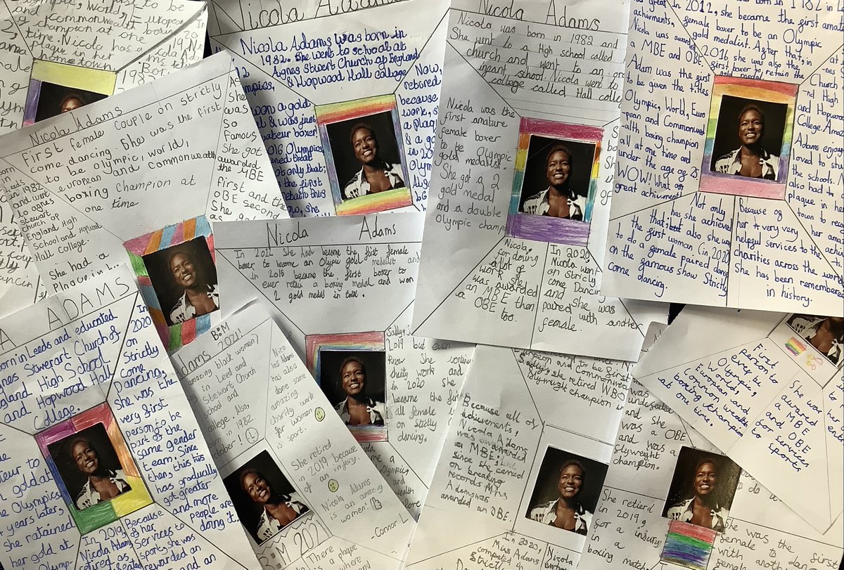 #BHM2021 Class 9 has learning about Nicola Adams. As well as being an inspiration to us for her passion and dedication to sport, we have celebrated the influential role that she has played, and continues to play, in the the movement for diversity & breaking boundaries. PJ