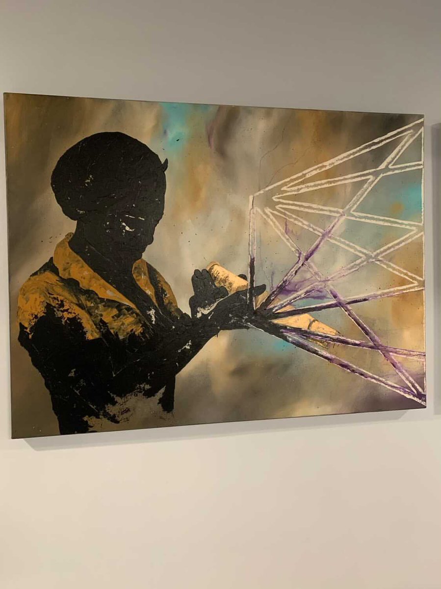 BooneGroupDC's tweet photo. We've been keeping a secret ... and can't anymore! 🎉
Our office has been updated with this beautiful piece by artist Invader Girl and we could not be more thrilled. 
Check out how this piece brings us new perspective to modern innovation here:  https://t.co/wyWqwFj2nm https://t.co/s18F7p3MyV