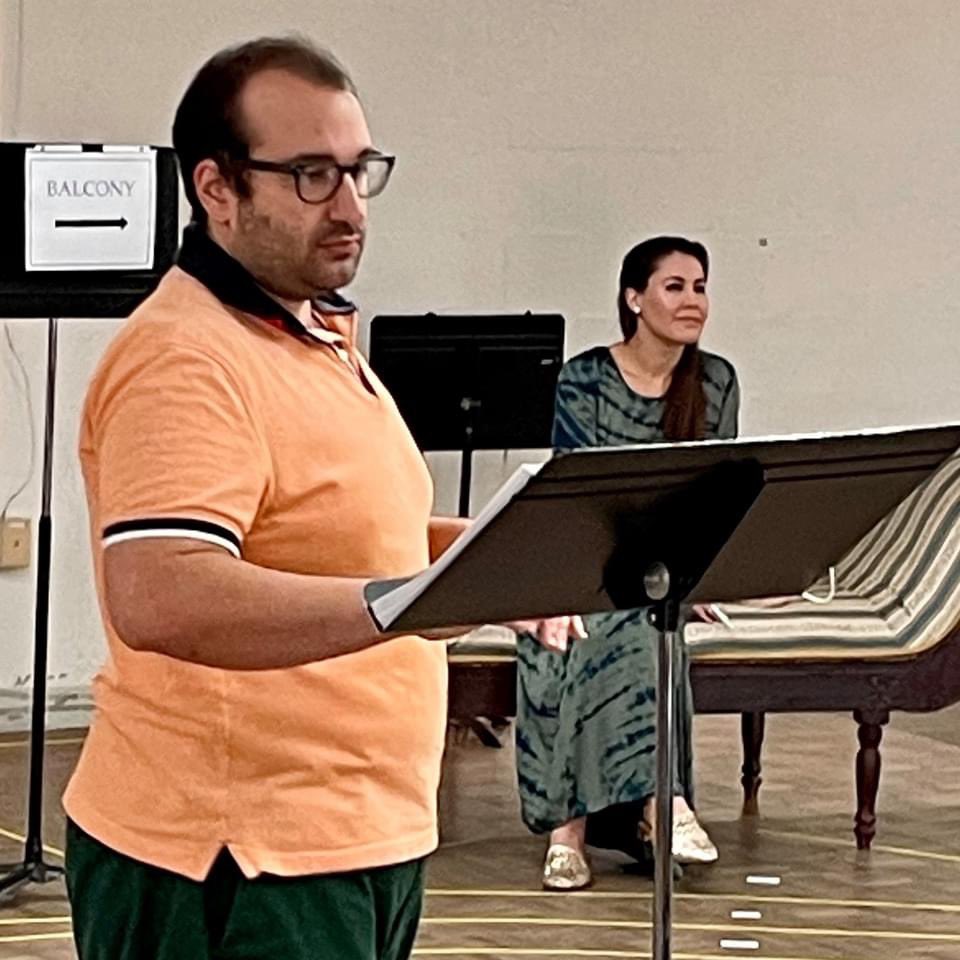 raruss's tweet photo. We open in a week! Piano dress tonight! Can you tell I’m excited! 😆🎼🎭 #opera #lascaladiseta #Rossini @sarasotaopera https://t.co/EhlEA5XUHo
