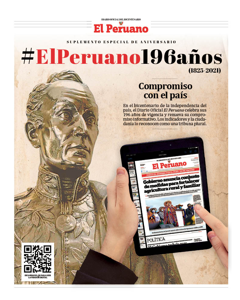 DiarioElPeruano's tweet photo. 🔴 ¡Hoy cumplimos 196 años de historia! 📌 El 22 de octubre de 1825 vio la luz la primera edición de El Peruano Independiente y meses después quedó con su nombre definitivo: El Peruano. 

🔎 Conoce nuestro compromiso en el suplemento #ElPeruano196años 🗞 https://t.co/8GcaWJEonv https://t.co/YdWaiQcuin