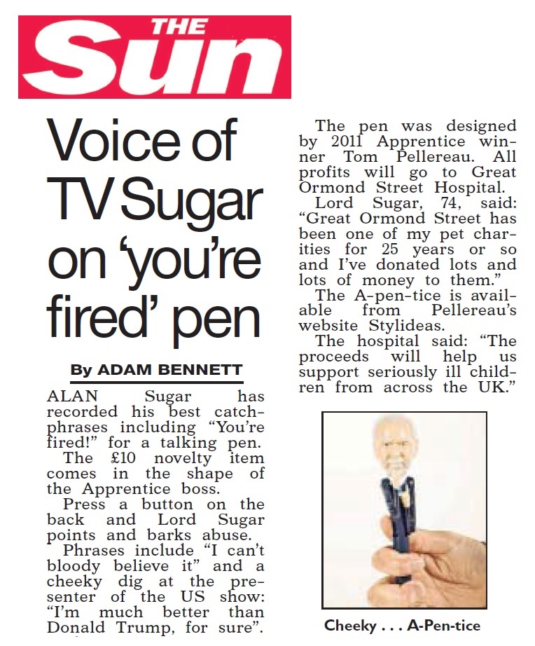 Lord_Sugar's tweet photo. Great Ormond Street Hospital for Sick Children is very grateful for your donations through this initiative. If YOU would like to take part, tap on https://t.co/CZBEtCnaRn. The whole donation goes to 
@GOSHCharity, and the pen is P&amp;P-free in the UK. https://t.co/OrVZynbCXF