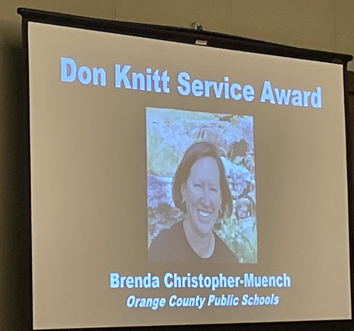 AdvancedOCPS's tweet photo. Congratulations @BrendaCMuench on your SHAPE Florida Don Knitt Service Award! We are so very proud of your hardwork and dedication to our OCPS physical education teachers and students! #SHAPEFL2021 #ImapctCDL https://t.co/8D1awXSeHD
