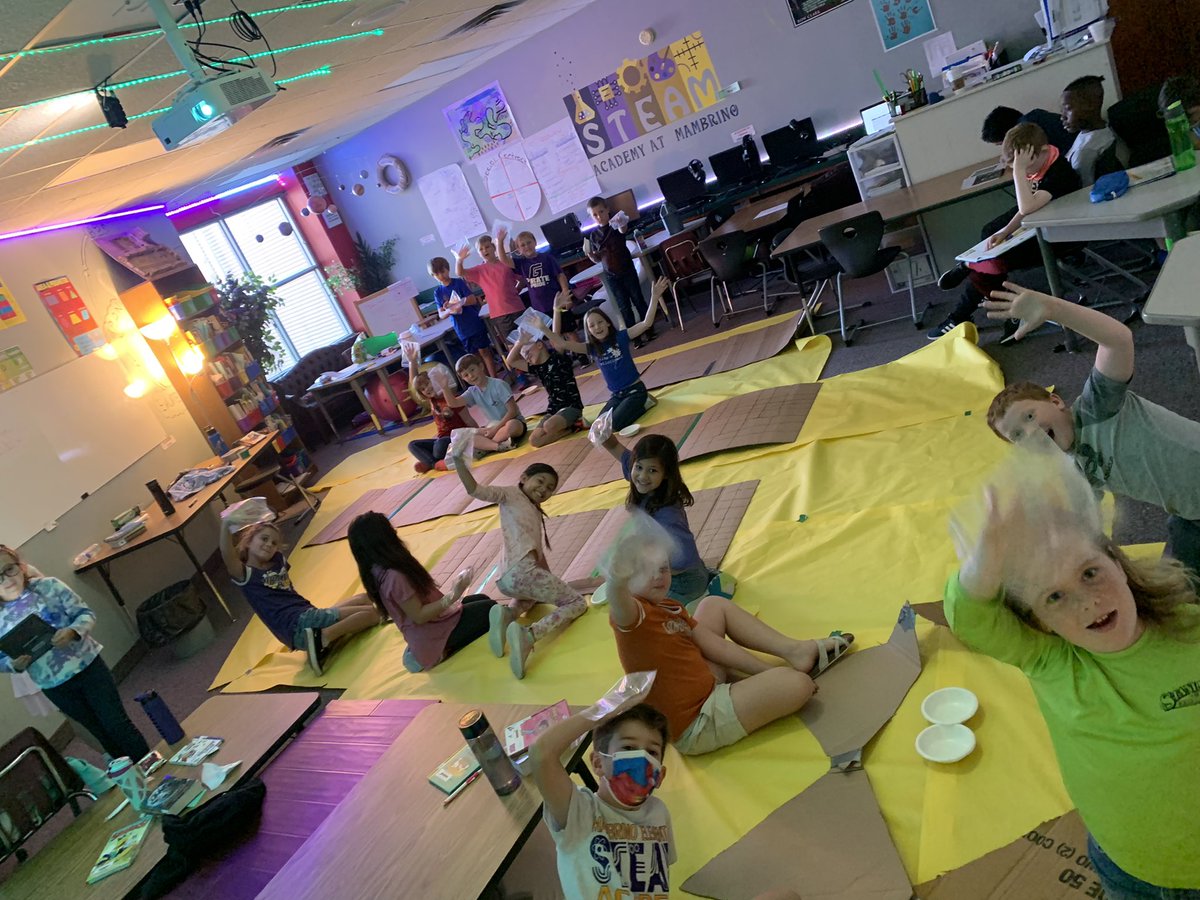 Don’t mind our creative chaos.. getting ready for our Steam Scream while working in our Cardboard Challenge.  <a href="/mambrinosteam/">STEAM Academy at Mambrino</a> <a href="/granburyisd/">Granbury ISD</a>