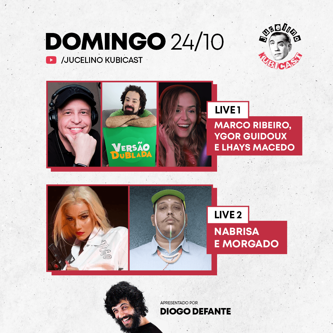 jucelinokubcast's tweet photo. A DESORDEM QUE VOCÊS GOSTAM JÁ TEM DATA!
DOMINGÃO DIA 24/10. COLA!

#dublagem #nabrisa #morgadoemcasa #diogodefante #JucelinoKubicast https://t.co/xZdemS86IX