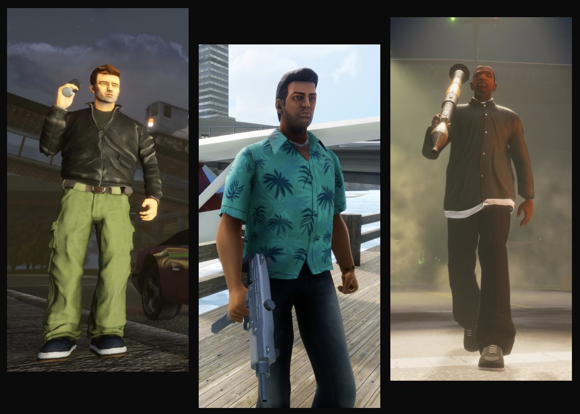 Rockstar_Mag's tweet photo. Voici les 4 premières images officielles de #GTATheTrilogy The Definitive Edition.
-> 11 novembre sur #PS5, #XboxSeriesX/S, #PC, #NintendoSwitch (Démat)
-> 6 décembre sur #PS4 et #XboxOne (Physique) https://t.co/AFbckOypds