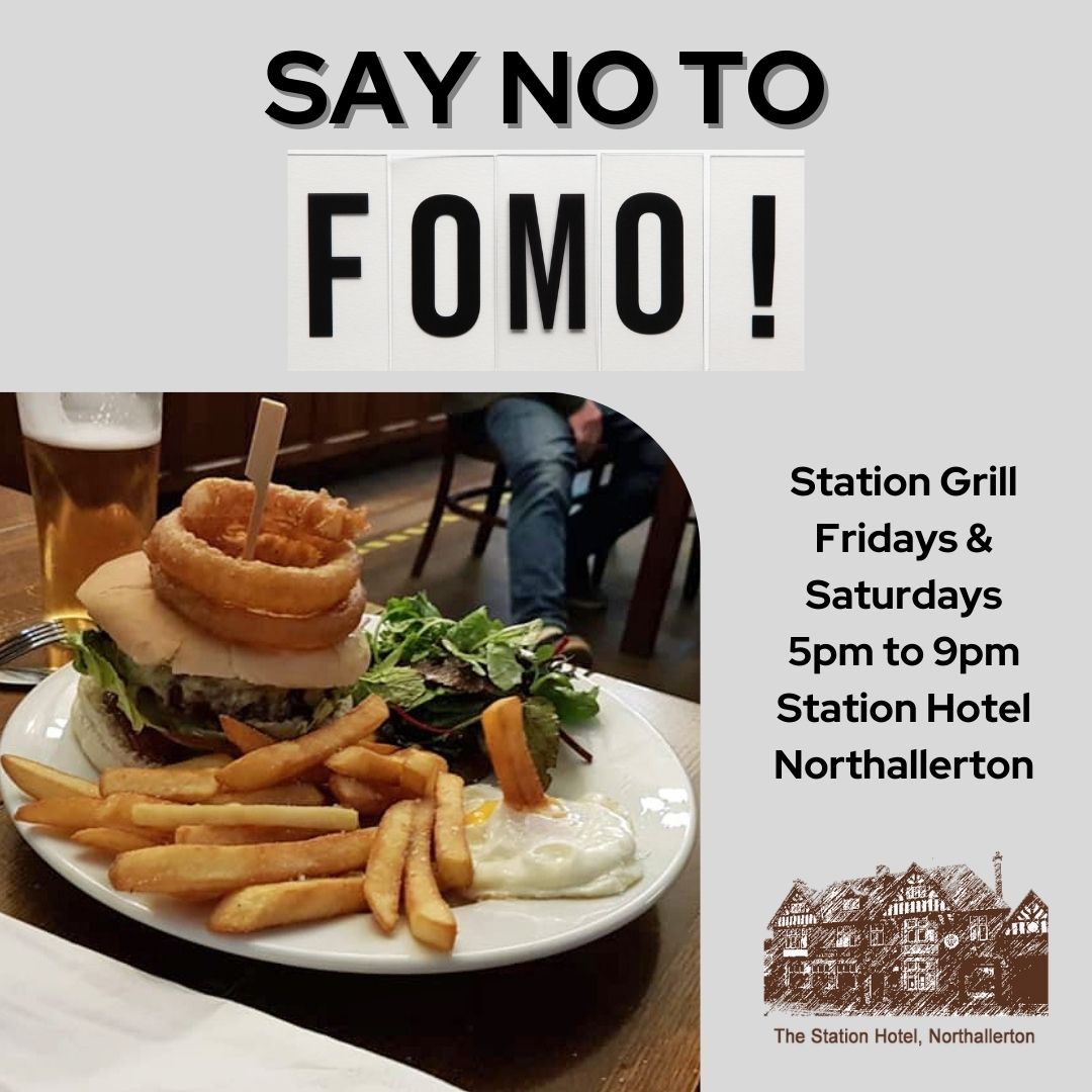 Stationhotelny's tweet photo. Suffering from FOMO? Get yourself down to The Station Grill tonight between 5pm and 9pm. Fab food and service and at very pleasant prices! https://t.co/ACFeX8etVA #Northallerton #diningpub #restaurant #takeaway #steak #ribs #parmo #friedchicken #burger #curry https://t.co/v9nAjmtDCS