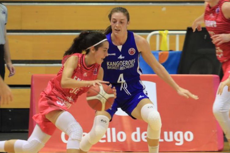CristLazaro's tweet photo. Ayer, Paula Hoyuelos Aldea (17 años), jugó sus primeros minutos en @EuroCupWomen con @EnsinoLugoCB. Garra y desparpajo soriano en pista para ayudar a su equipo (24:04min) (8pts). Los sueños cuando se trabajan, se cumplen... Orgullosa de su trabajo y esfuerzo (📸vía @EnsinoLugoCB) https://t.co/jdgL2DFOEh