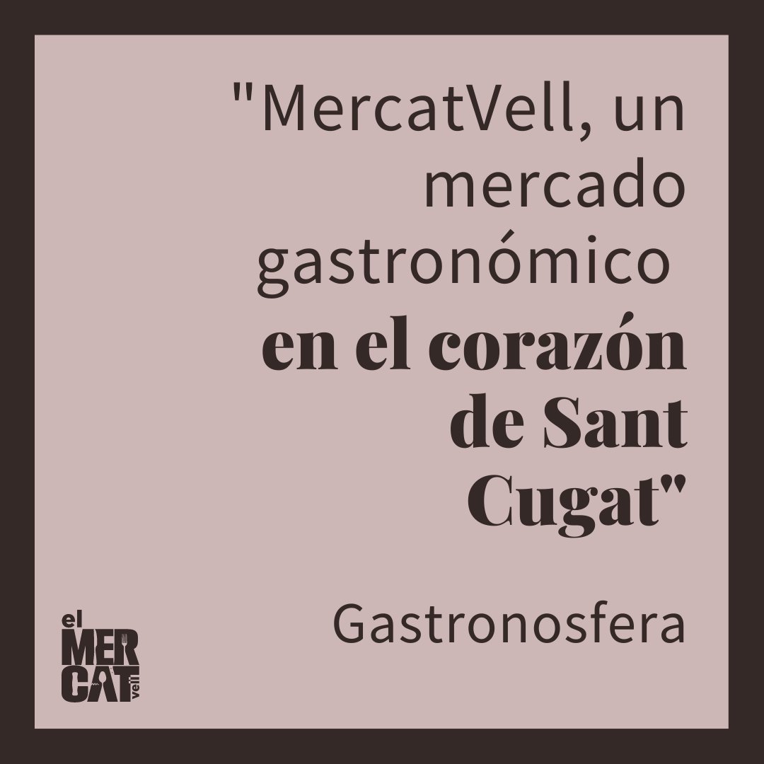 ElMercatVell's tweet photo. Aquest és el titular que ens deixen des de la @gastronosfera 🤩, ens han fet una visita i han escrit un #article sobre el nostre #mercatgastronòmic!
Moltes gràcies 😍!
T'esperem, avui divendres per començar el cap de setmana amb bon peu 🤤!

https://t.co/tK5lgrLHTO https://t.co/sAHHynToKL