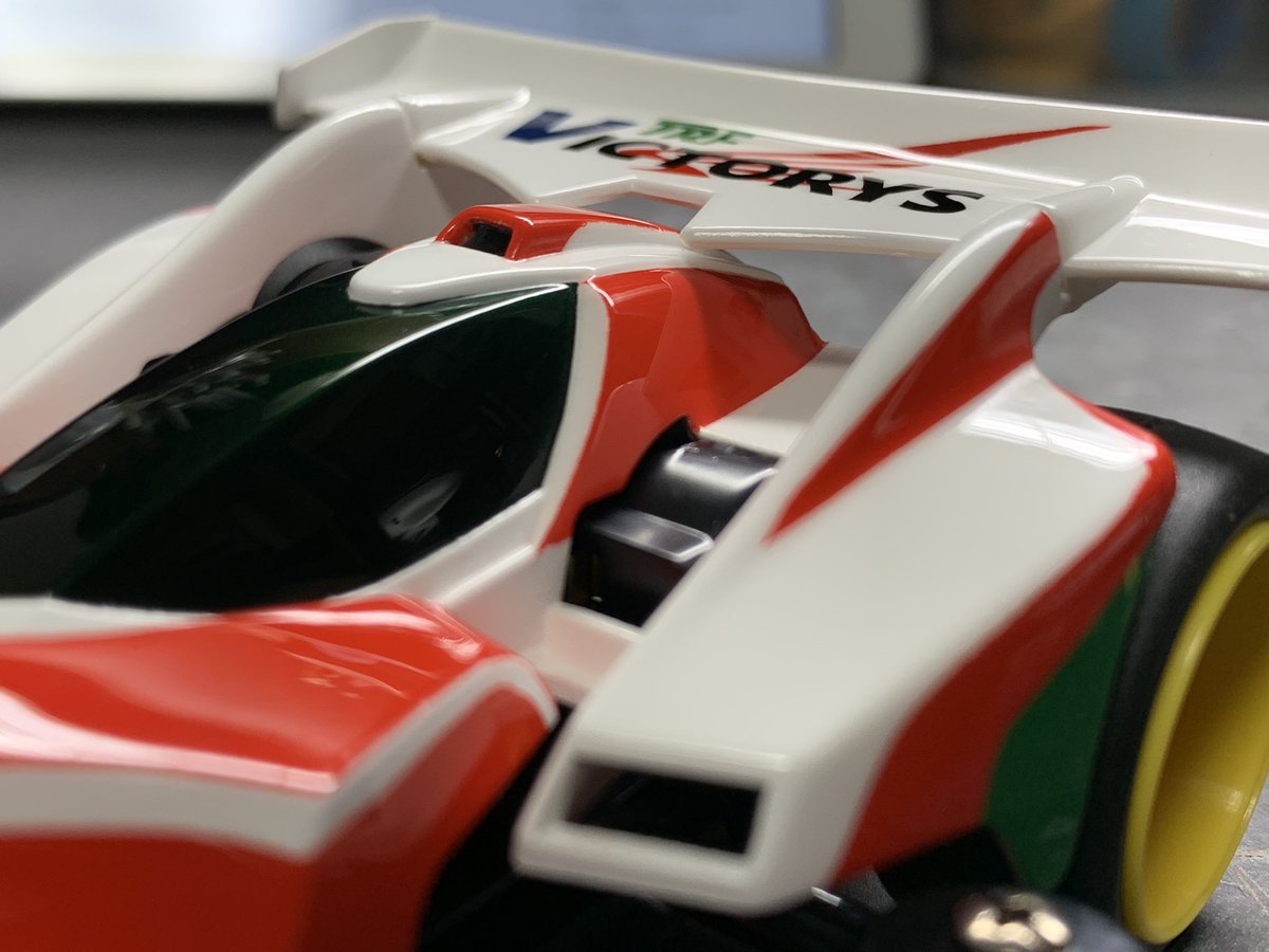 確認用・ミニ四駆　バスターソニック(TRF版ウィング付き) 極美品・全塗装】ミニ四駆 バスターソニック(TRF版ウィング付き