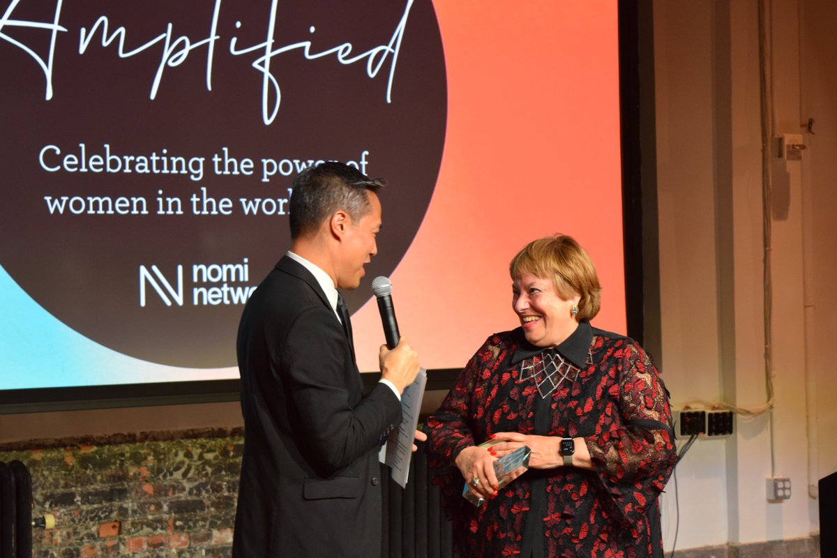 MargeryKraus's tweet photo. Thank you @nominetwork for honoring me with the #Trailblazer award on Tues. Congrats to my fellow honorees: Evelyn Chumbow, Roslyn Dawson Thompson, Peter Kim, the Moody Foundation, and the Long Family Foundation. https://t.co/uVhBLPexoK