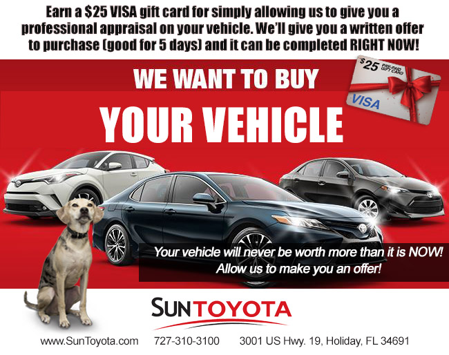 💰💰💰 Visit: suntoyota.com/trade-value/ 💰💰💰

#SunToyota
#WeWantToBuyYourVehicle