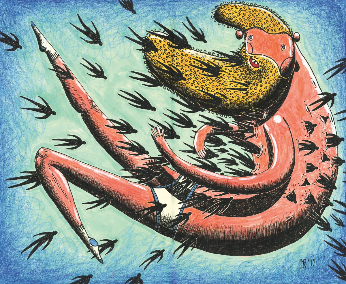 Hello there! I just minted one of my drawings from my sketchbook as third #OBJKT . "Passing Through the Merman Uncle". 🍀Enjoy!🍀🥂🧜‍♂️ <a href="/hicetnunc2000/">h2000</a> @onhicetnunc <a href="/hiceturco/">Hic et turco</a> 

hicetnunc.xyz/objkt/462070 

99/100 eds. 
0,5 xtz

#CleanNFT #NFTdrops #nftcollector #NFTartists #sketchbook
