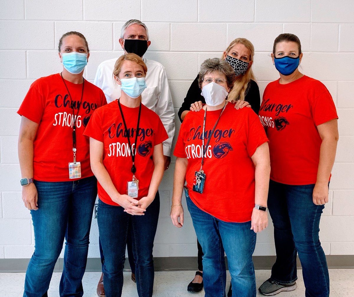 BethMCampbell's tweet photo. When you have that one grumpy team member who won’t do the group costume, you bring the group costume to him! 😂 https://t.co/TDru3dMTt8